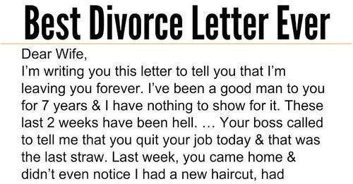 Empowering Response: Wife’s Ingenious Reply to Husband’s Divorce Letter
