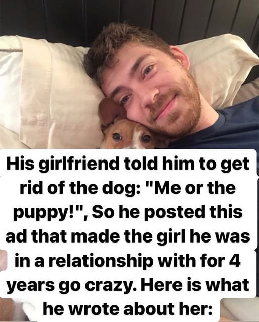 Unveiling the Ultimate Test: Girlfriend Issues Ultimatum to Ditch the Dog or Lose Him – His Astonishing Response Leaves Her Speechless