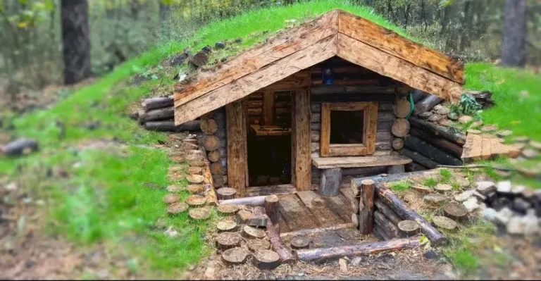 See How He Built A Log House Underground In Just 15 Days!